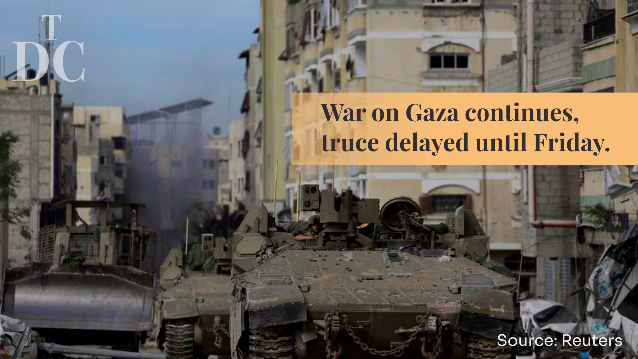 Israeli tanks on Gaza [November 22, 2023. REUTERS/Ronen Zvulun]